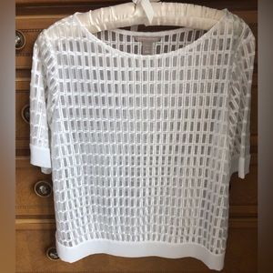Banana Republic Embossed Mesh Top